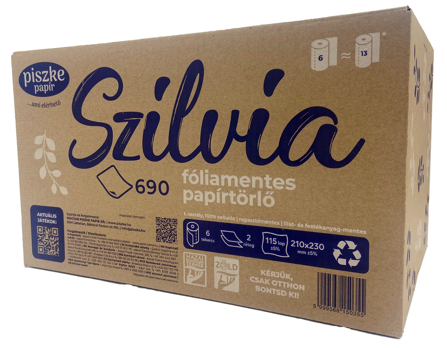 Szilvia 1200 Fóliamentes papírtörlő